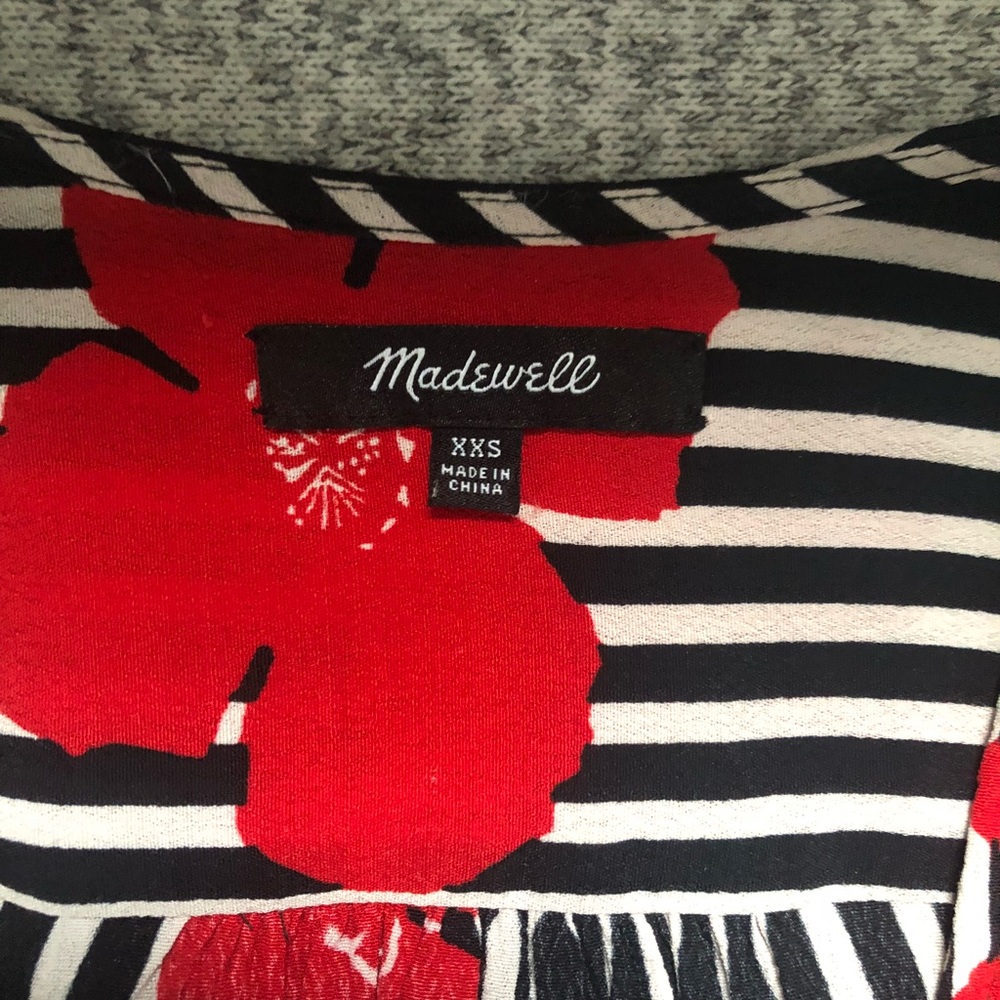 Madewell Wrap Top In Candied Orchids - image 4